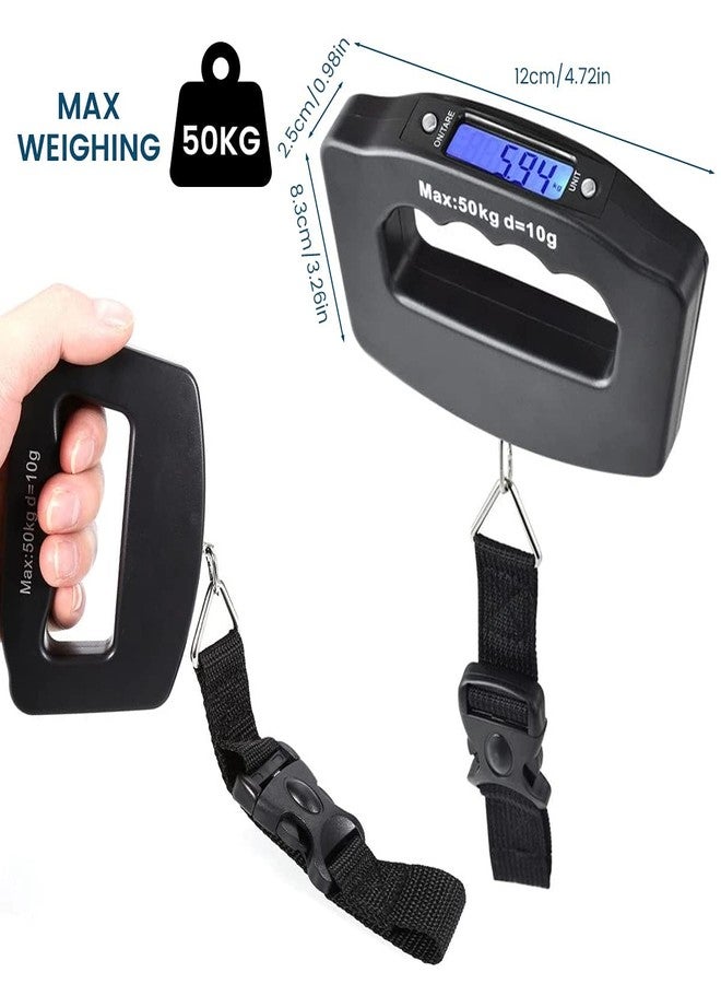 Drumstone (𝐒𝐩𝐞𝐜𝐢𝐚𝐥 𝟏𝟓 𝐘𝐞𝐚𝐫𝐬 𝐖𝐚𝐫𝐫𝐚𝐧𝐭𝐲) Portable Travel Luggage Scale 50kg/10g - Digital Bag Weighing Scale with Backlit Display, Auto Lock, Lightweight & Compact for Travelers - Image 3